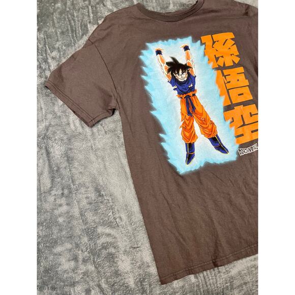 Dragon Ball Z Goku T-Shirt Men's M Brown Anime Graphic Tee Toei Animation - Picture 5 of 9